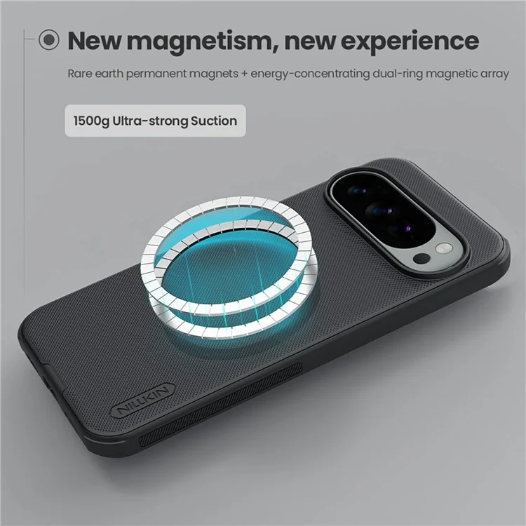 NILLKIN Frosted Shield Pro for Google Pixel 10 Pro XL Case Compatible with MagSafe PC + TPU Phone Cover - Black