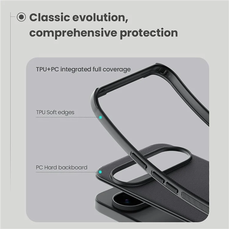 NILLKIN Frosted Shield Pro for Google Pixel 10 Pro XL Case Compatible with MagSafe PC + TPU Phone Cover - Black