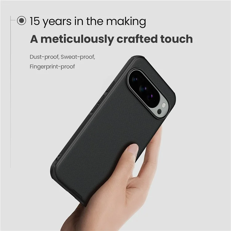 NILLKIN Frosted Shield Pro For Google Pixel 10 Pro XL Case Matte PC + TPU Phone Cover - Black