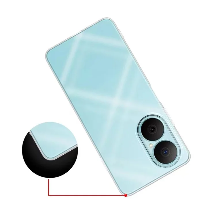 Funda de teléfono ultra delgada y flexible de TPU transparente para Huawei Enjoy 80