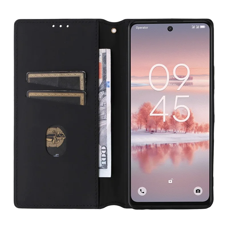 For TCL 60 NxtPaper 4G Case Wallet Rhombus Imprinted Leather Phone Cover - Silver