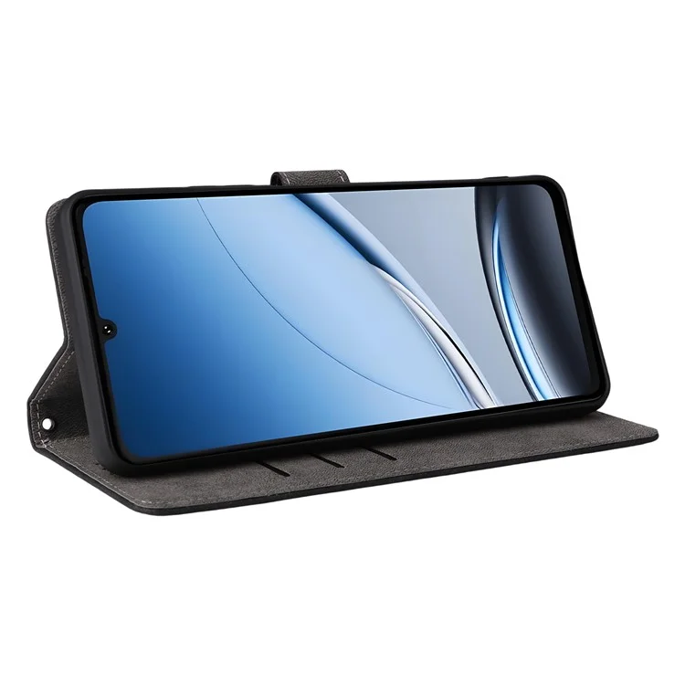 For Doogee Note 59 / Note 59 Pro Case Wallet RFID Blocking PU Leather Phone Cover Stand with Strap - Black