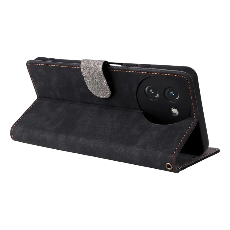 For Doogee Note 59 / Note 59 Pro Case Wallet RFID Blocking PU Leather Phone Cover Stand with Strap - Black
