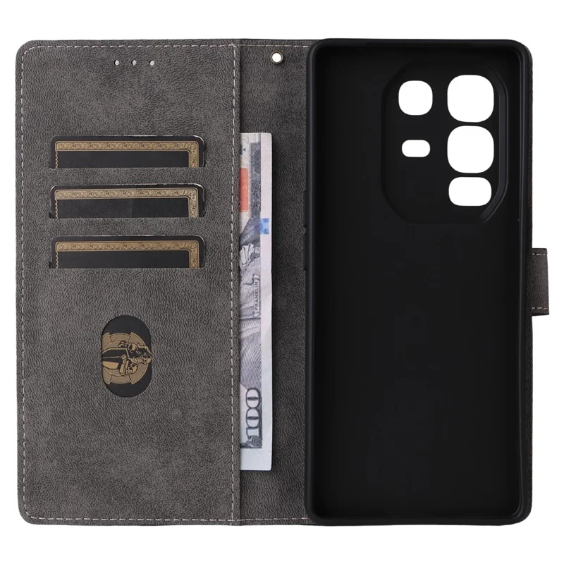 For Infinix Note 50 Pro+ 5G Case Wallet RFID Blocking PU Leather Phone Cover Stand with Strap - Black