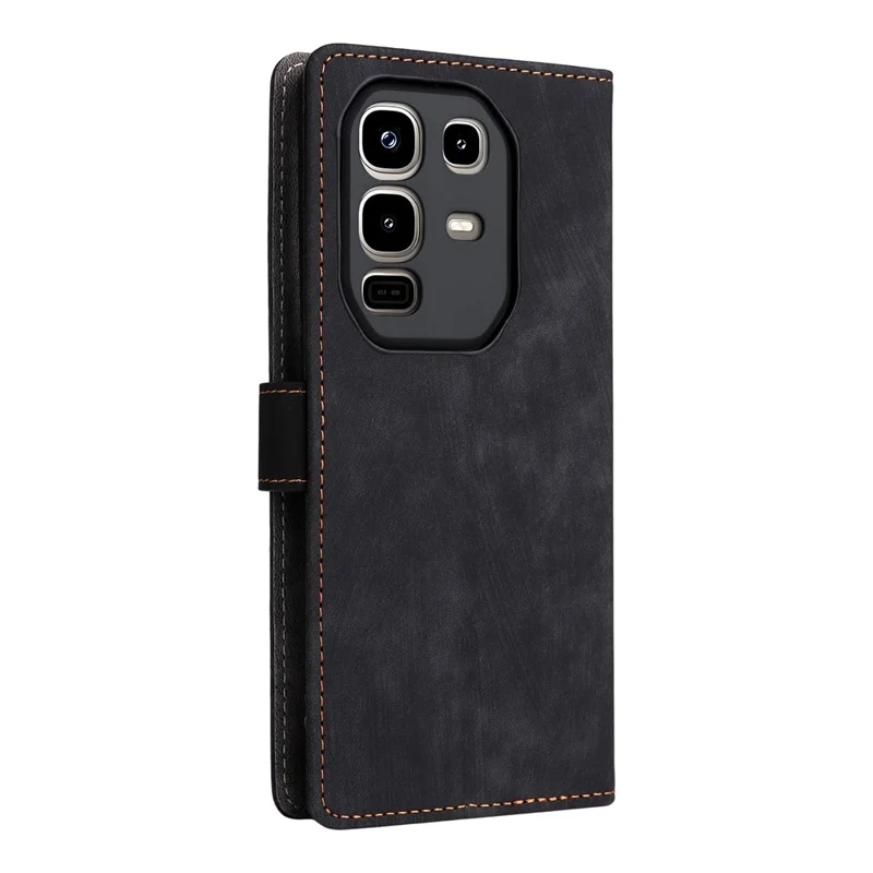 For Infinix Note 50 Pro+ 5G Case Wallet RFID Blocking PU Leather Phone Cover Stand with Strap - Black