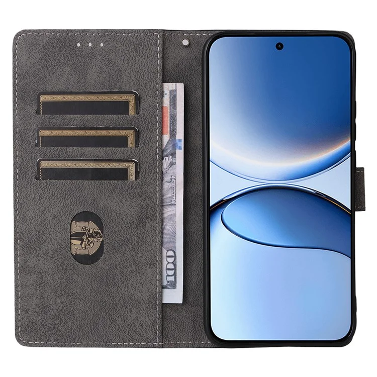 Funda tipo cartera para Xiaomi Redmi Turbo 4 Pro 5G con bloqueo RFID, cuero PU, soporte y correa - Negro