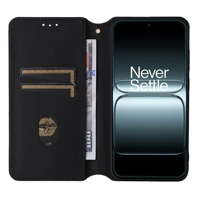 For OnePlus 13T 5G Case Wallet Rhombus Imprinted Leather Phone Cover - Silver