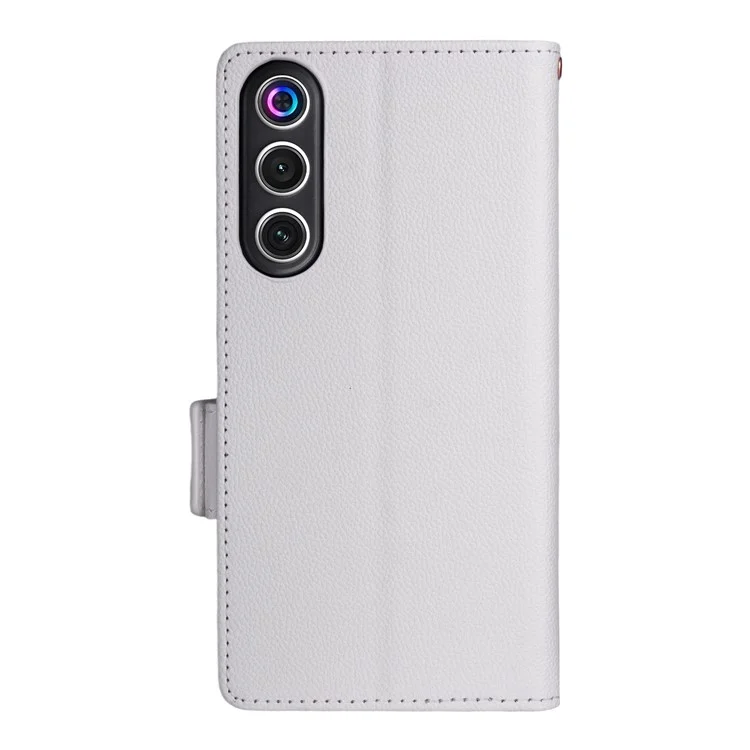 For ZTE nubia Redmagic 10 Air 5G Case with Wrist Strap Litchi Texture PU Leather Wallet Phone Cover - White