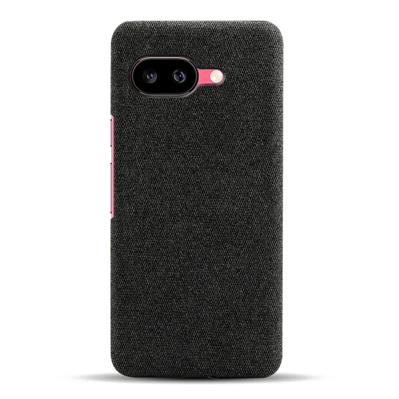 For Google Pixel 9a Phone Case Cloth Texture Anti-Scratch Protective PC Back Cover - Black