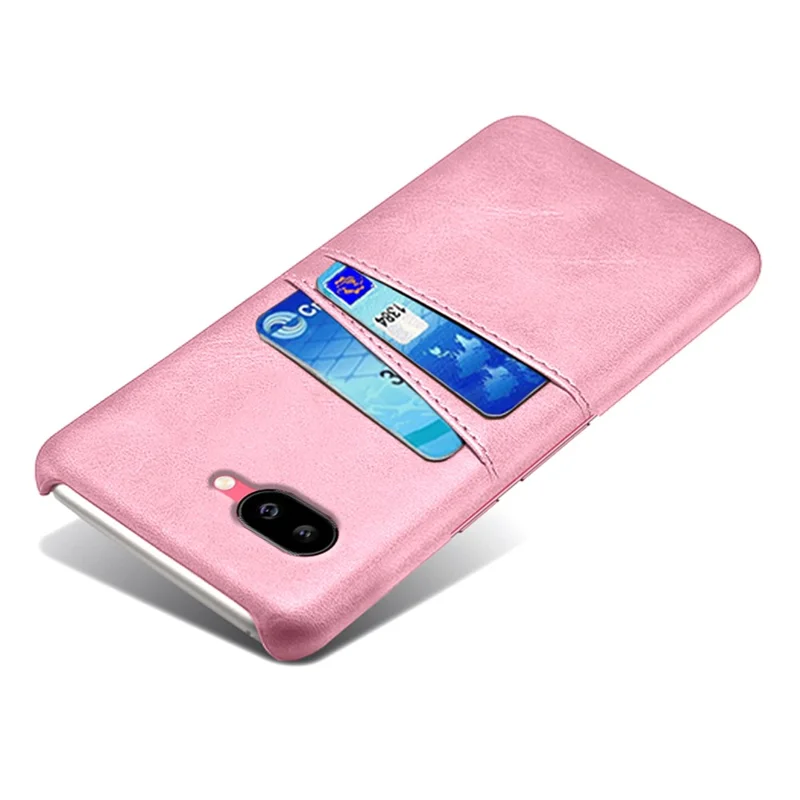 For Google Pixel 9a Case Dual Card Slots PU Leather + Hard PC Phone Cover - Rose Gold