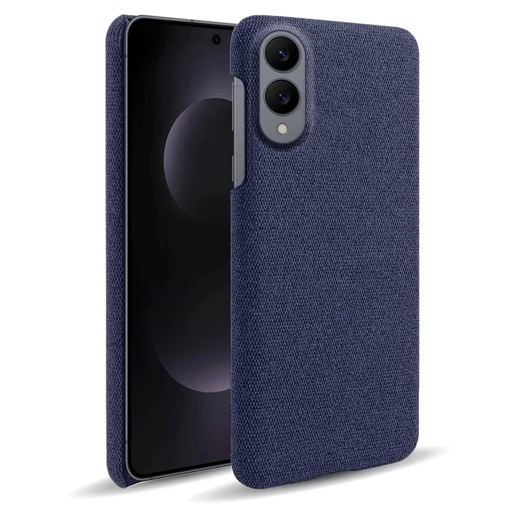 For Samsung Galaxy S25 Edge Phone Case Cloth Texture Anti-Scratch Protective PC Back Cover - Blue