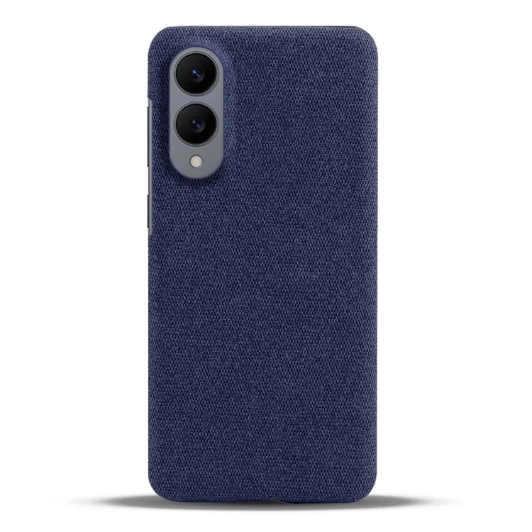For Samsung Galaxy S25 Edge Phone Case Cloth Texture Anti-Scratch Protective PC Back Cover - Blue