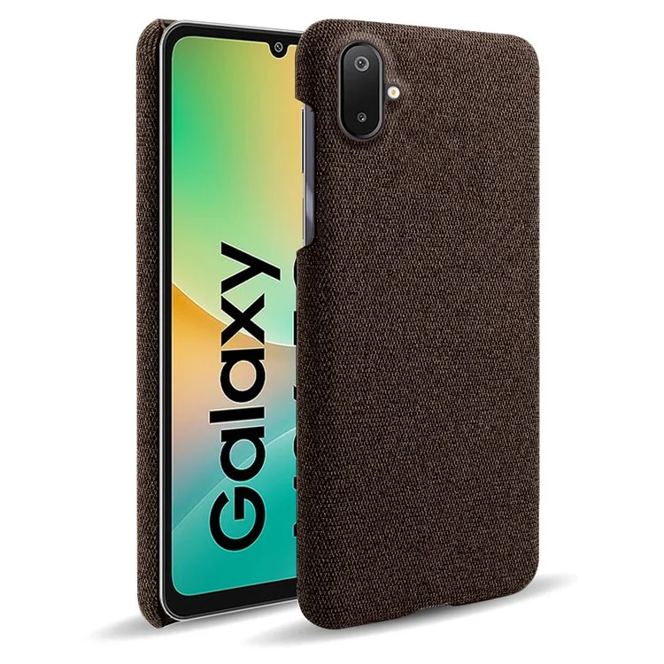 Handyhülle für Samsung Galaxy A06 5G / M06 5G Stoffstruktur Kratzfeste Schutzhülle Rückseite - Braun