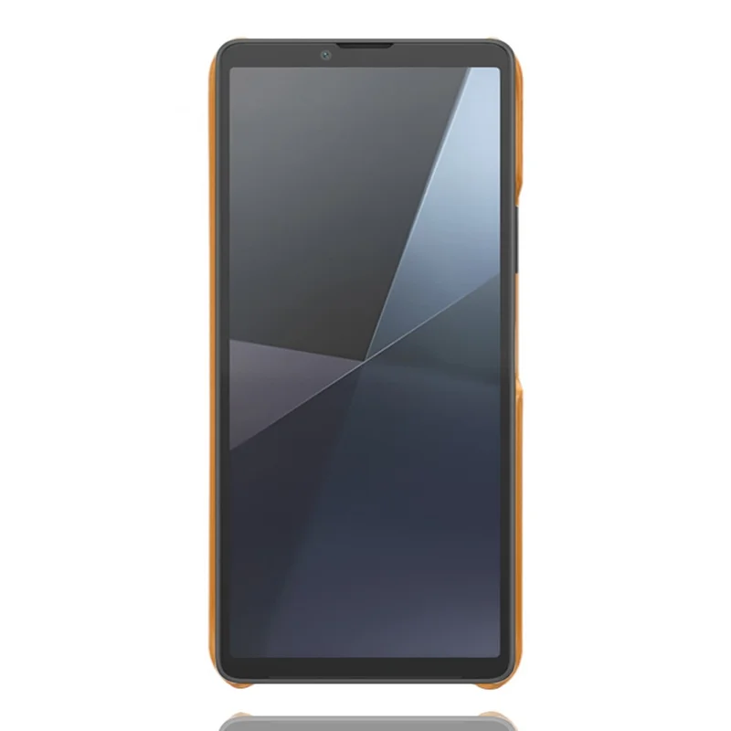 Funda para Sony Xperia 10 VII con Doble Ranura para Tarjetas, Cuero PU + Carcasa Rígida de PC - Naranja