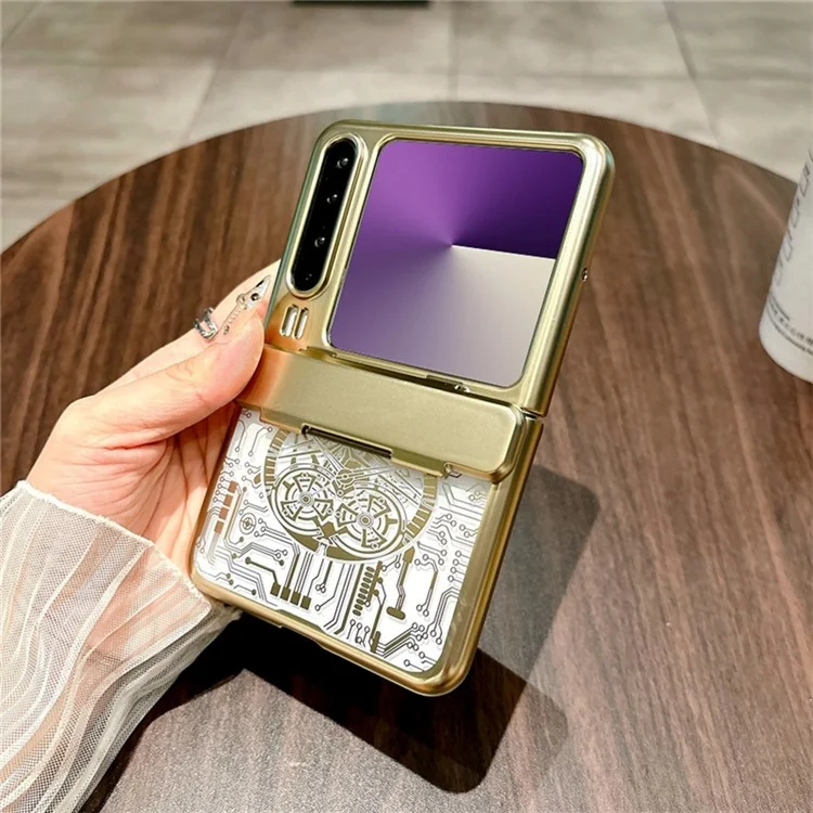 Cover per Huawei Pura X Mechanical Legend - Cover Elettroplaccata in PC - Oro Champagne