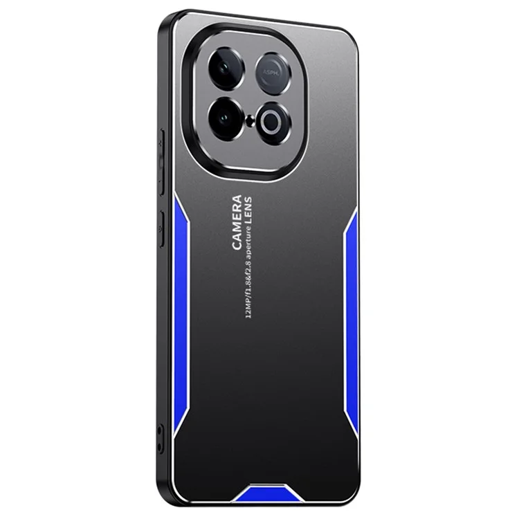 For vivo iQOO Z10 Turbo 5G Phone Case Aluminium Alloy TPU PC Back Cover - Blue