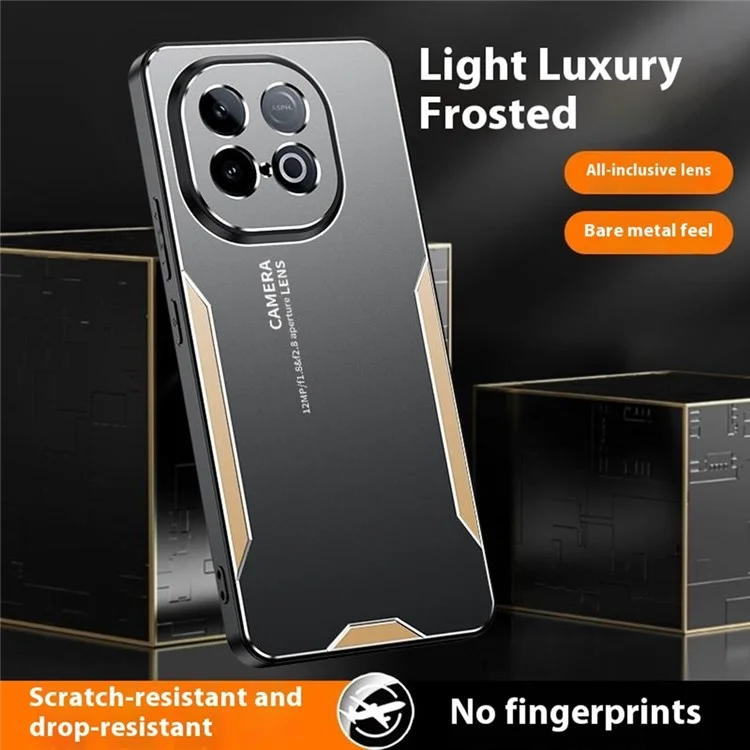 For vivo iQOO Z10 Turbo 5G Phone Case Aluminium Alloy TPU PC Back Cover - Blue