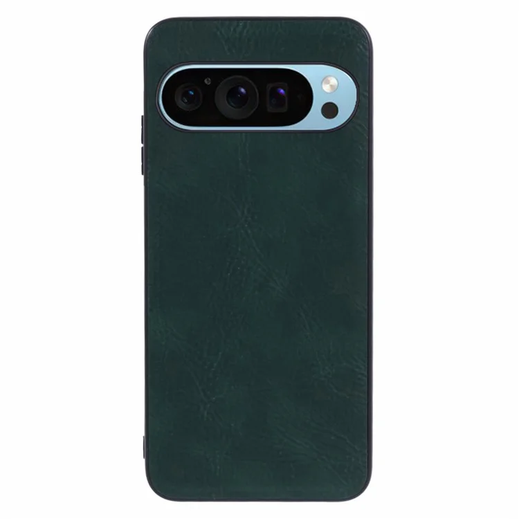 Funda para Google Pixel 10 Pro XL Estilo Retro con Revestimiento de Cuero - Carcasa de PC + TPU para Teléfono - Verde