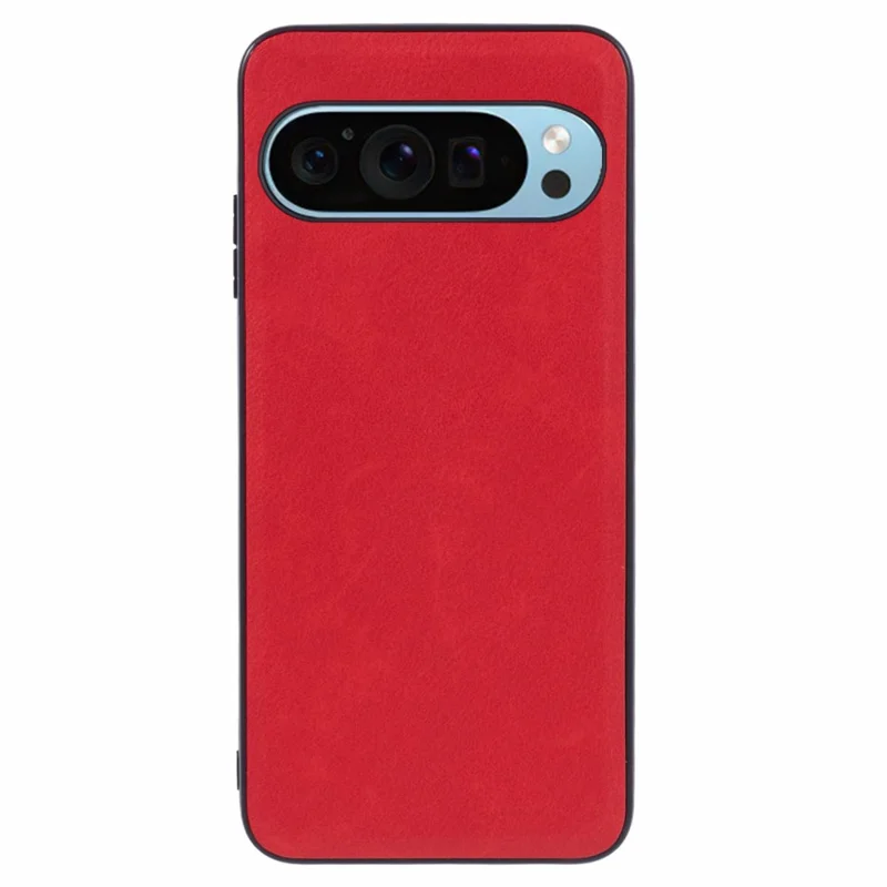 For Google Pixel 9 Pro XL Case Retro Leather Coated PC + TPU Phone Cover - Red