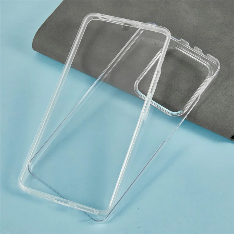 Étui transparent pour Xiaomi Redmi Note 14S 4G / Note 13 Pro 4G avec cadre TPU et dos en acrylique, protégé par un film PET