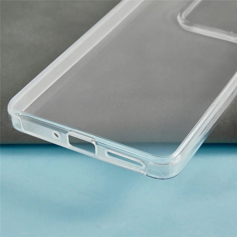 Étui transparent pour Xiaomi Redmi Note 14S 4G / Note 13 Pro 4G avec cadre TPU et dos en acrylique, protégé par un film PET
