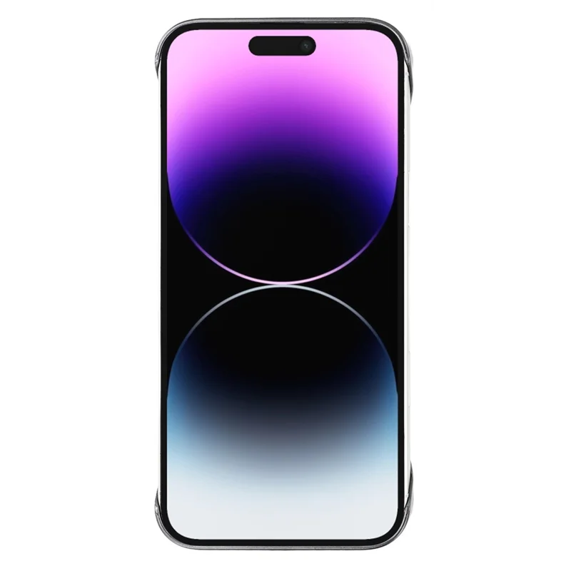 KIGC For iPhone 14 Pro Max Magnetic Case Electroplating PC + PU Phone Back Cover - Grey