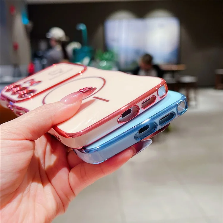 Чехол для Samsung Galaxy S25 Ultra с магнитным креплением, электролитической волнистой кромкой, ТПУ-обложкой с узором в виде сердец - Темно-фиолетовый