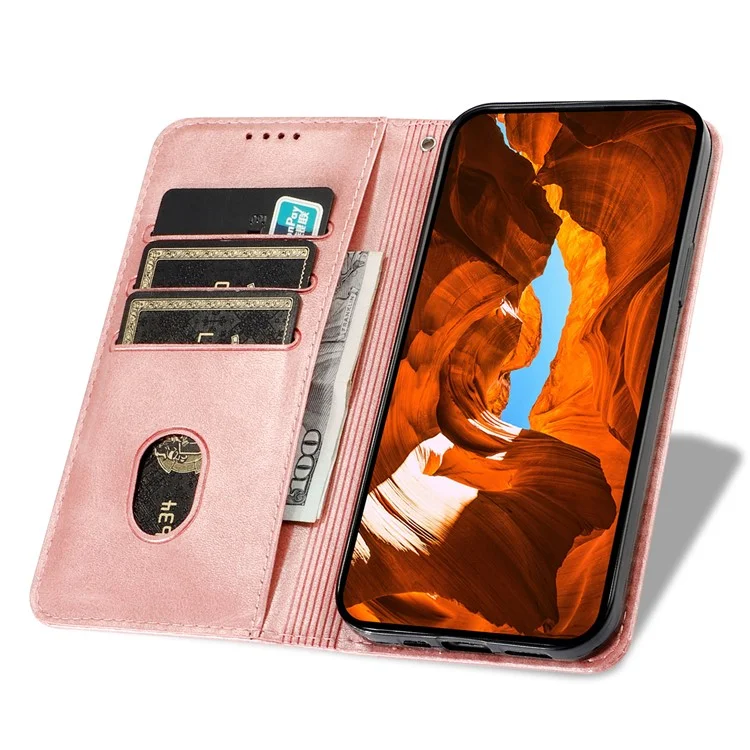 Stand Case for Honor X60 Pro 5G / X9c 5G / Magic7 Lite 5G Lucky Deer Imprinted Magnetic Closure Leather Wallet Phone Cover - Pink