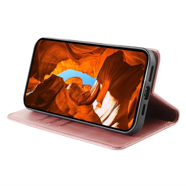 Stand Case for Honor X60 Pro 5G / X9c 5G / Magic7 Lite 5G Lucky Deer Imprinted Magnetic Closure Leather Wallet Phone Cover - Pink