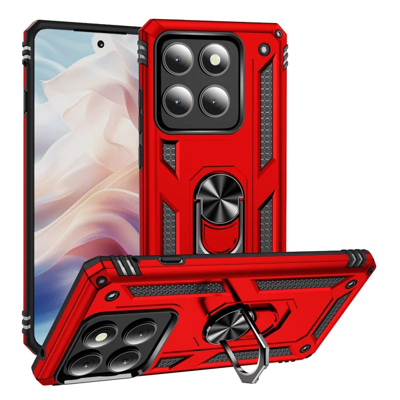 For Motorola Edge (2025) 5G Case PC + TPU Phone Cover with Kickstand - Red