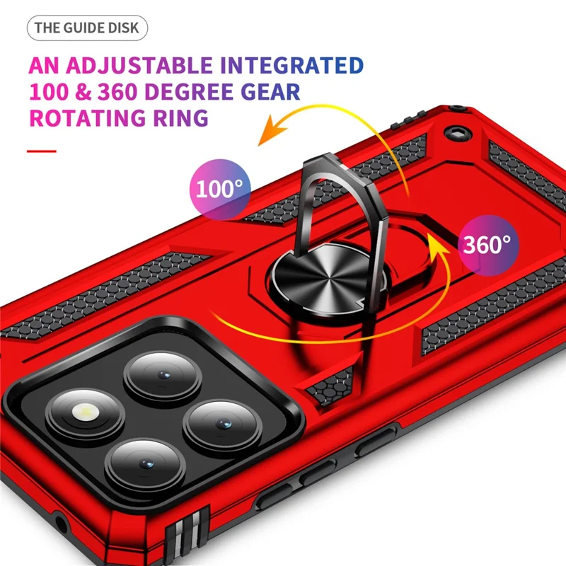 For Motorola Edge (2025) 5G Case PC + TPU Phone Cover with Kickstand - Red