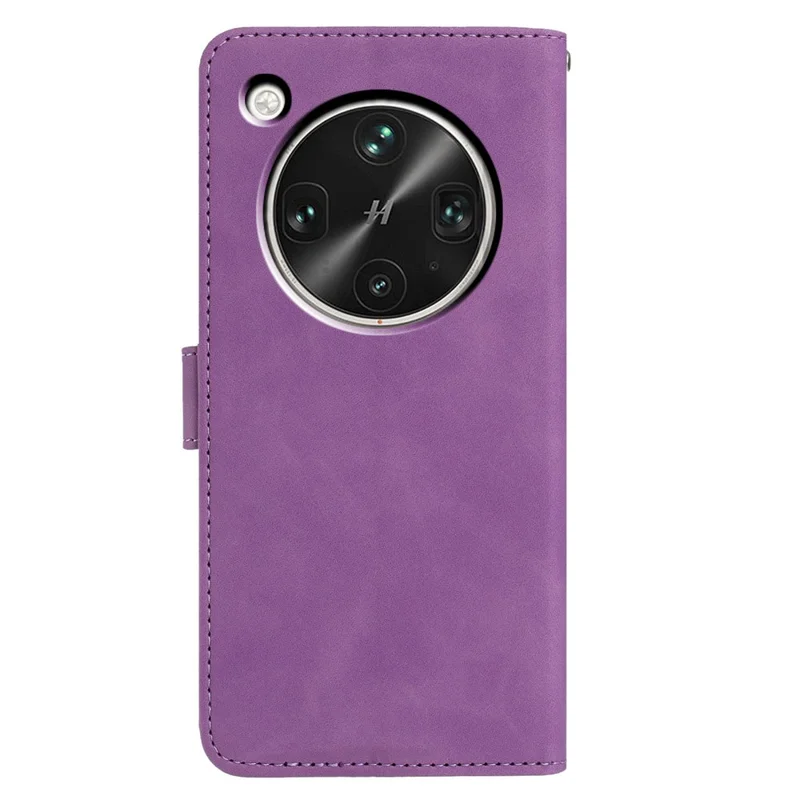 Für Oppo Find X8 Ultra 5G Hülle Schmetterling Blume Geprägtes PU-Leder Brieftasche Ständer Handyhülle - Lila
