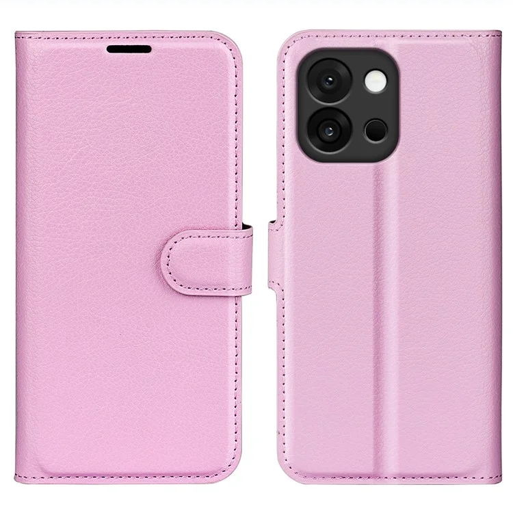 For OnePlus 13T 5G Case Litchi Texture Shockproof Leather Wallet Phone Cover - Pink