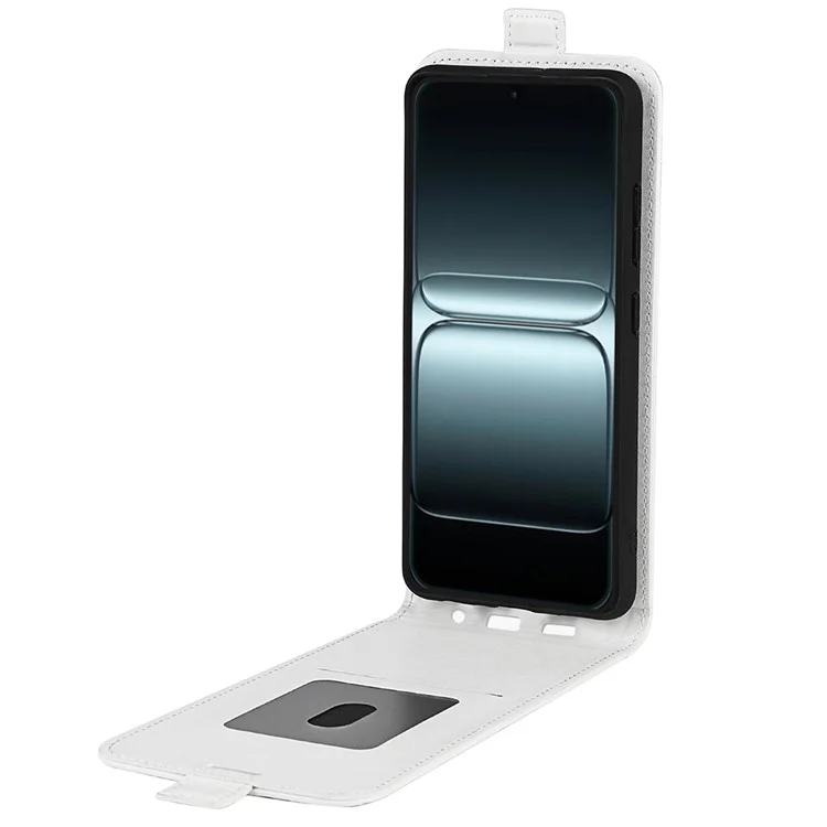 For OnePlus 13T 5G Case with Card Slots Vertical Flip Leather Phone Cover - White
