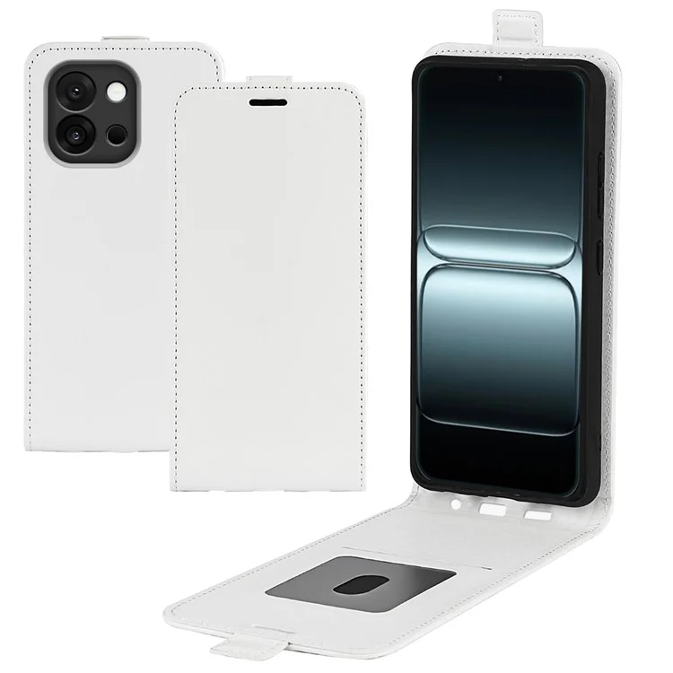 For OnePlus 13T 5G Case with Card Slots Vertical Flip Leather Phone Cover - White