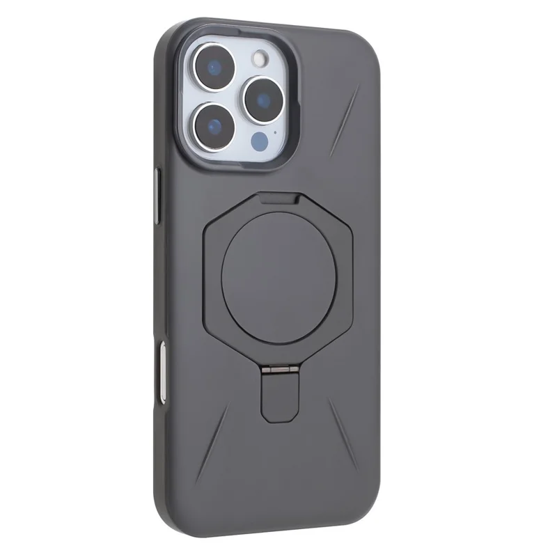 Pour iPhone 16 Pro Étui Magnétique TPU + PC avec Support - Gris