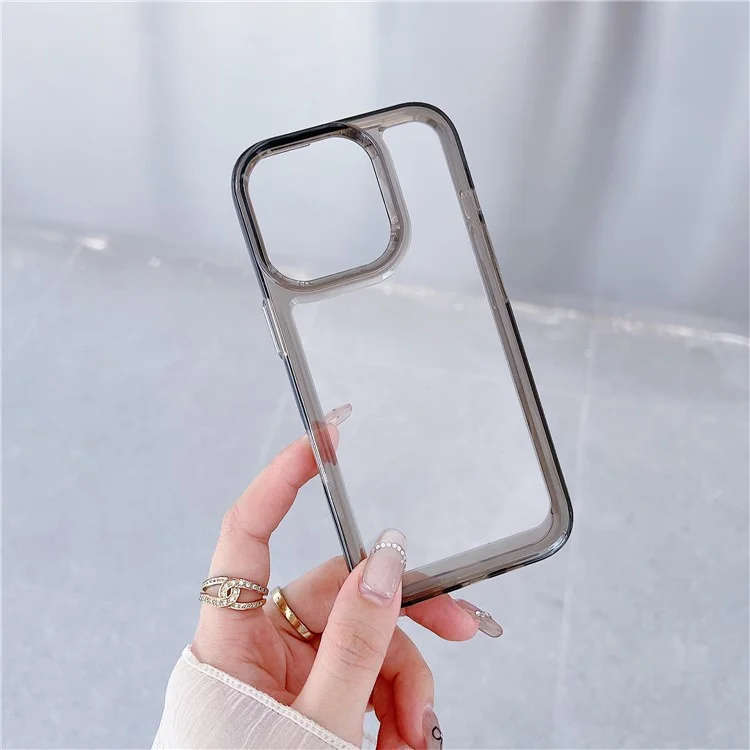 Coque de téléphone pour iPhone 15 Pro en TPU+PC de 2,0 mm Antidérapante - Gris