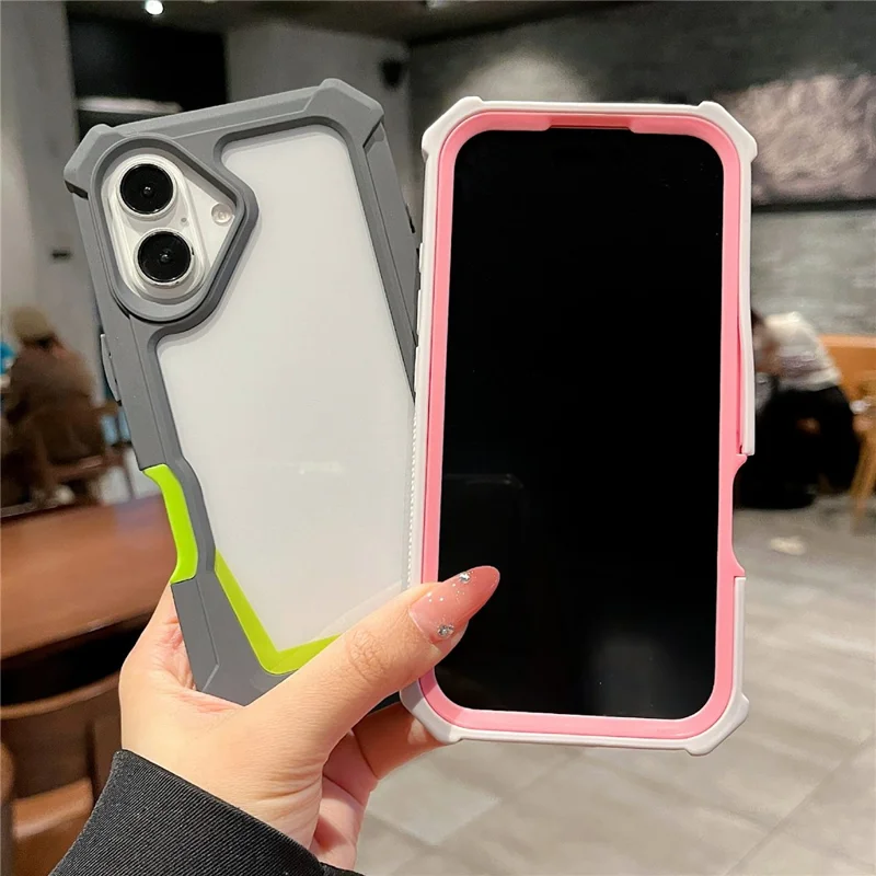 For iPhone 16 Plus Case Detachable 2 in 1 TPU + PC Shockproof Phone Back Cover - Black