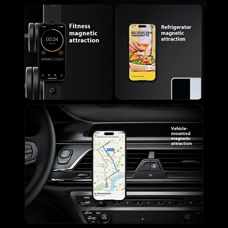 For iPhone 16 Pro Max Case Compatible with MagSafe Kickstand Carbon Fiber Texture PC + TPU Back Cover with Silicone Ring - Titanium Blue