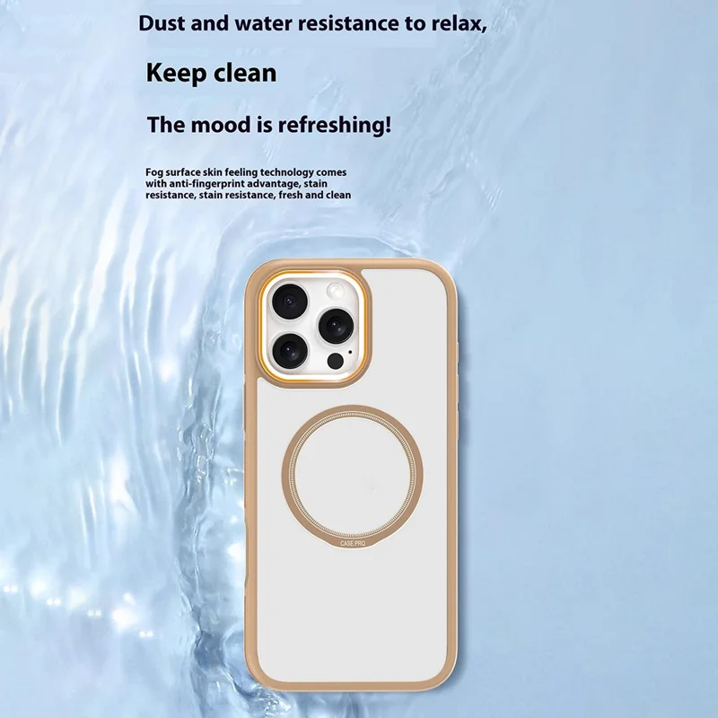 For iPhone 16 Pro Max Magnetic Case Shockproof TPU + PC Clear Back Phone Cover - Grey