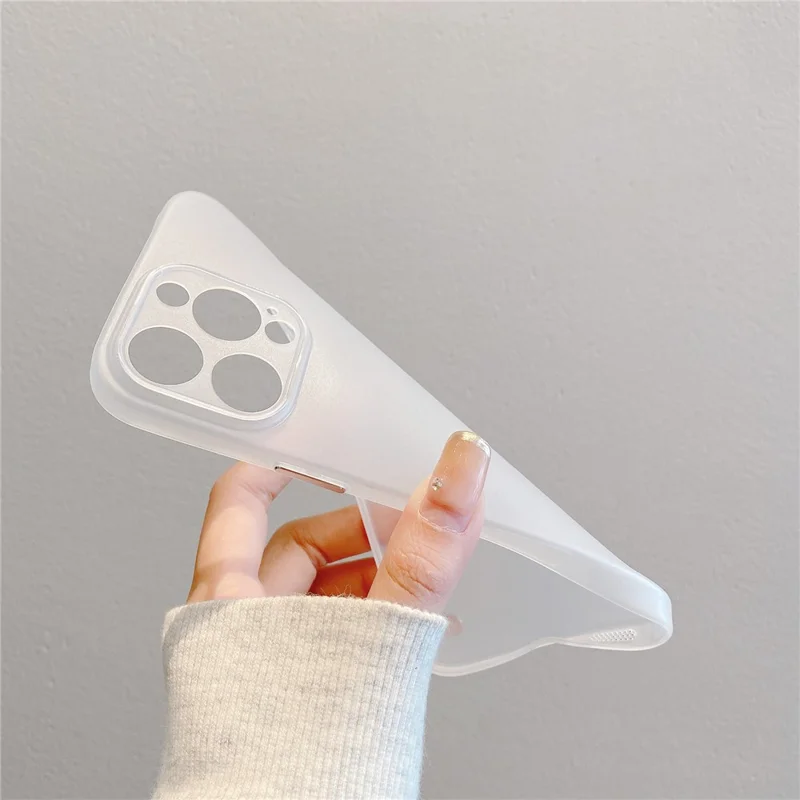 For iPhone 16 Pro Case Slim Soft TPU Phone Back Cover with Metal Buttons - Grey