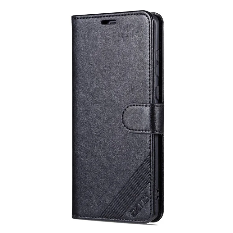 AZNS Flip Wallet Case for Huawei Mate 50 Pro 4G, Full Protection PU Leather Magnetic Closure Anti-scratch Phone Cover with Viewing Stand - Black