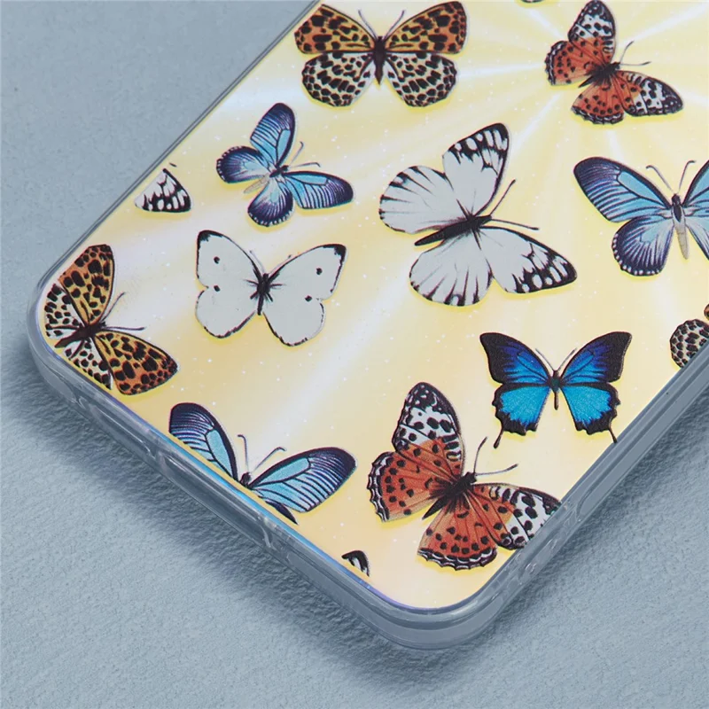Чехол для Samsung Galaxy A36 5G с лазерным TPU+PC покрытием, с электролитическим узором "Бабочка" - AB1