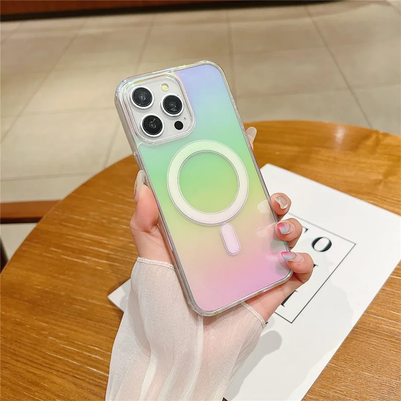 Für iPhone 16 Pro Hülle MagSafe-kompatibel Acryl + TPU Gradient Handyhülle