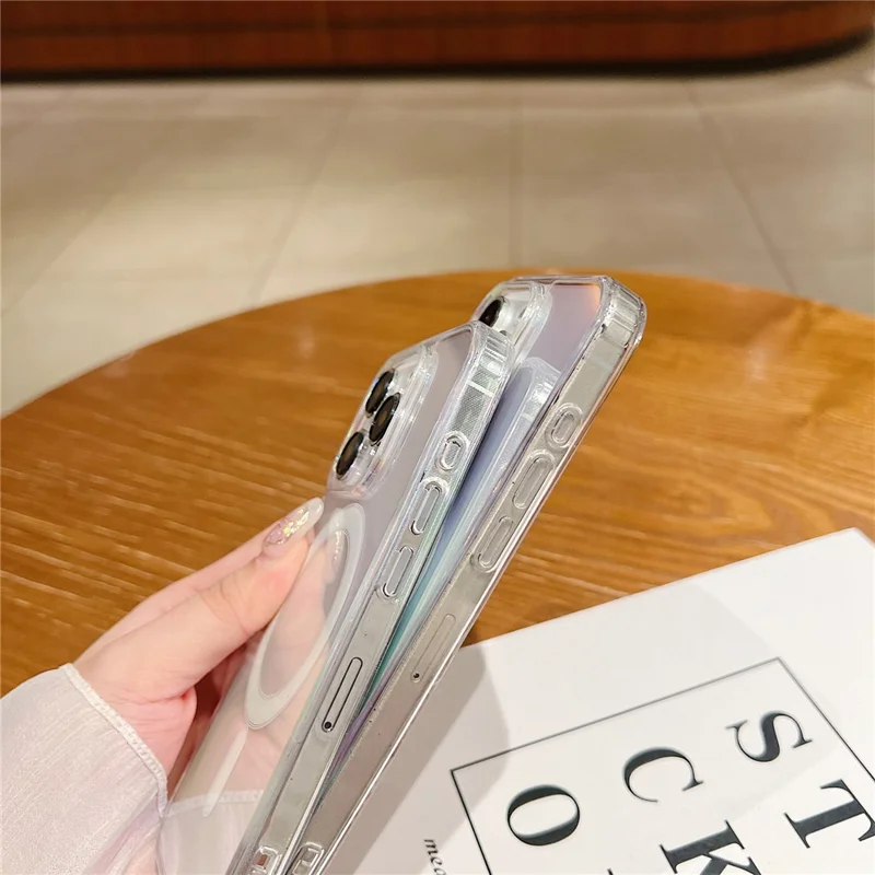 For iPhone 15 Pro Max Case Compatible with MagSafe Acrylic + TPU Gradient Phone Cover