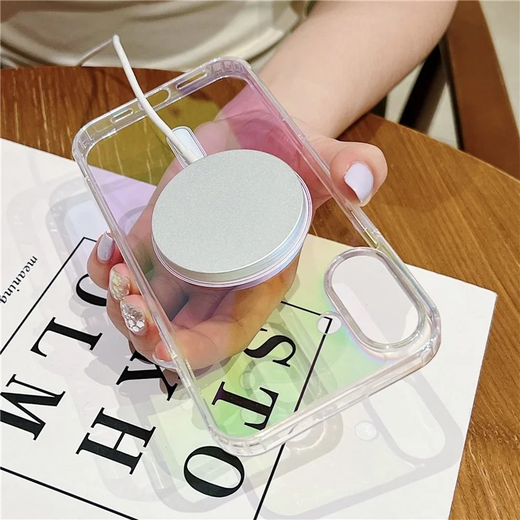 For iPhone 16 Case Compatible with MagSafe Acrylic + TPU Gradient Phone Cover