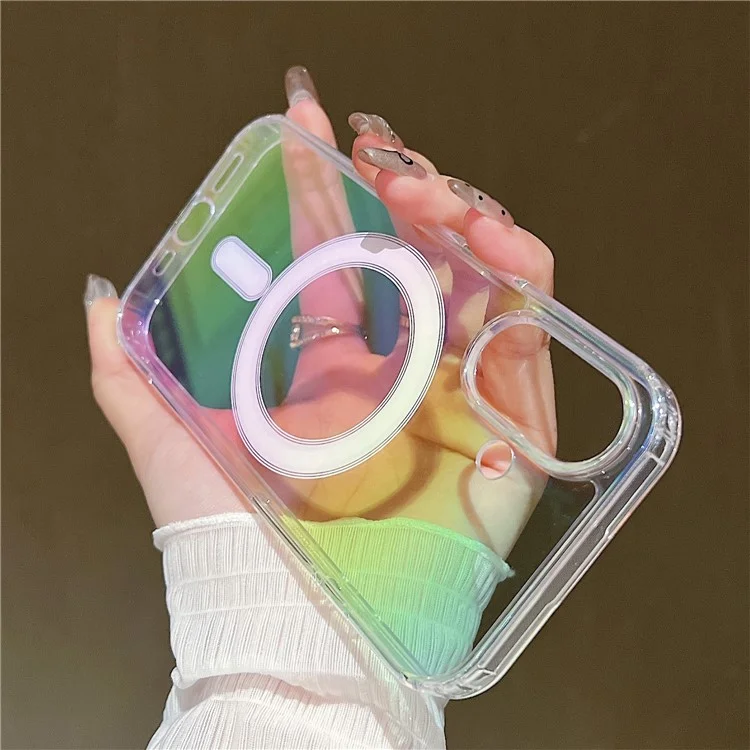 For iPhone 16 Case Compatible with MagSafe Acrylic + TPU Gradient Phone Cover