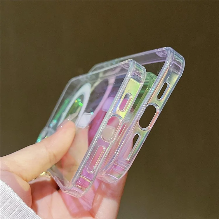 For iPhone 16 Case Compatible with MagSafe Acrylic + TPU Gradient Phone Cover