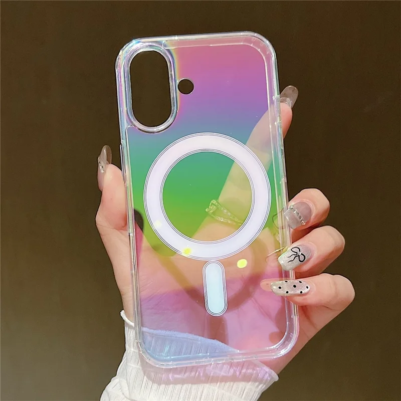 For iPhone 16 Plus Case Compatible with MagSafe Acrylic + TPU Gradient Phone Cover