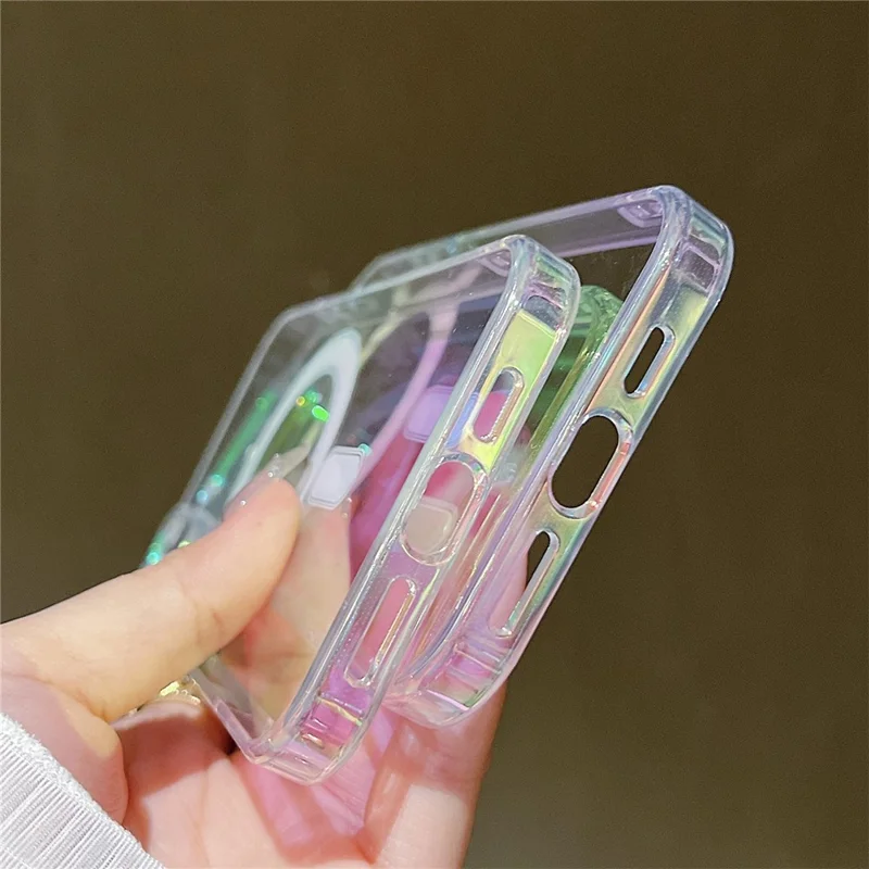 For iPhone 16 Plus Case Compatible with MagSafe Acrylic + TPU Gradient Phone Cover